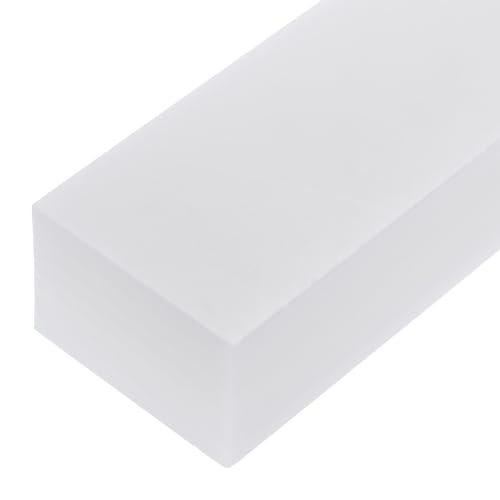 Image of 12 inch x 3 inch x 2 inch HDPE Plastic Sheet, High Density Polyethylene Sheet Cutting Board White Solid Block, [for DIY, Home Floor]