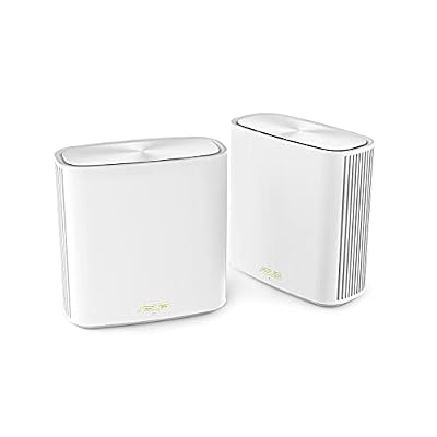 ASUS ZenWiFi Whole-Home Dual-Band Mesh WiFi 6 System XD6 White - 2 Pack, Coverage up to 5,400 sq.ft & 4+ Rooms, 5400Mbps, AiMesh, Lifetime Free Internet Security, Parental Control, Easy Setup