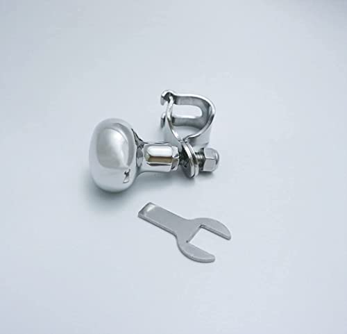 Show Time 316 Stainless Steel Boat Steering Wheel Control Knob Power Handle Spinner Suicide Knob, Silver #TOP7
