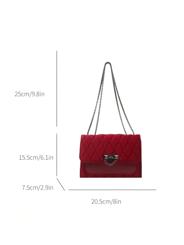Image of RoseSeek Women's Leopard Print Chain Shoulder Bag Metal Buckle Handbags Leather Clutch Purse