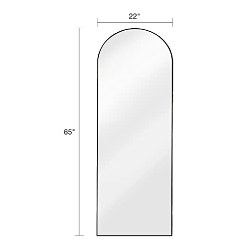 ITSRG Floor Mirror, Full Length Mirror with Stand, Arched Wall Mirror, Glassless Mirror Full