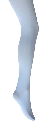 MYSASI Medias opacas de 40 denier para niñas – Edades 6–14 – Medias coloridas para niñas – Suaves, elásticas y duraderas – Perfectas para uniforme, casual, fiesta y ropa de baile, azul claro, 6-8 años