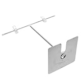 Baluue Supporto Espositore per Poster in Acciaio Regolabile Porta Banner da Tavolo Compatto per Supermercati e Negozi Supporto Pubblicitario Pop Salvaspazio Montaggio Rapido