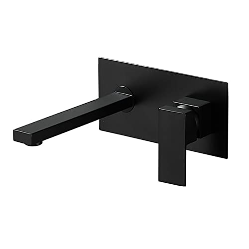 Robinet lavabo salle de bain noir mural pour un entretien facile - 2