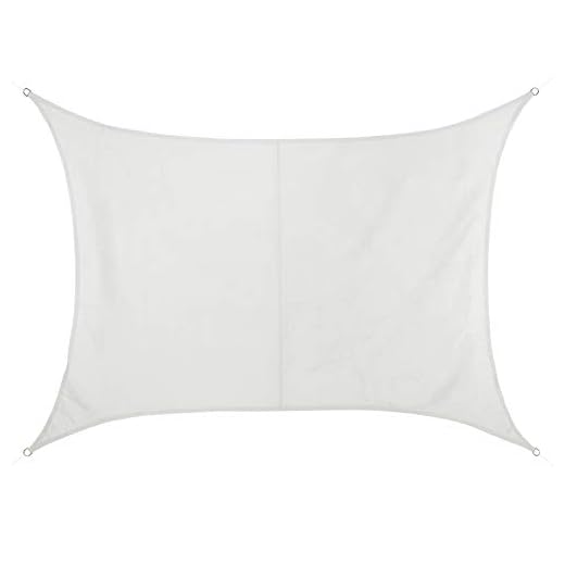 BB Sport Sonnensegel 2m x 3m Kokos Rechteckig Wetterbeständig Wasserabweisend Sonnenschutz 100% PES Sichtschutz Windschutz Tarp