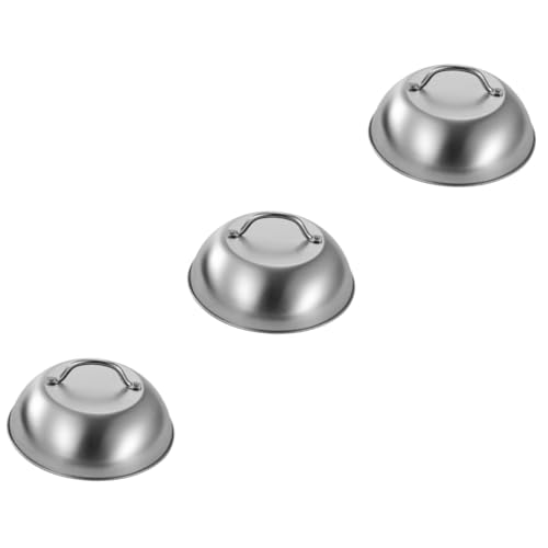 UKCOCO 3piezas Tapa De Inoxidable Para Ollas y Sartenes Tapa Portátil y Multifuncional Para Cocina y Bbq Accesorio Práctico y Fácil De Limpiar