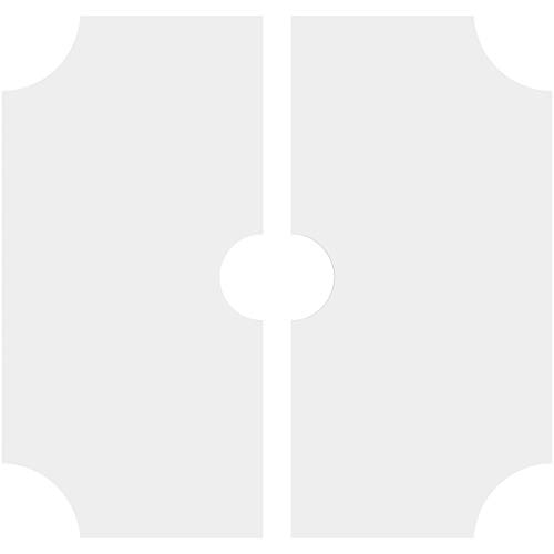 Image of Ekena Millwork CMP38LE2-06000 Locke Architectural Grade PVC Contemporary, Two Piece Urethane Ceiling Medallions 38 inchOD x 6 inchID x 22 3 /4 inchC x 1 inchP