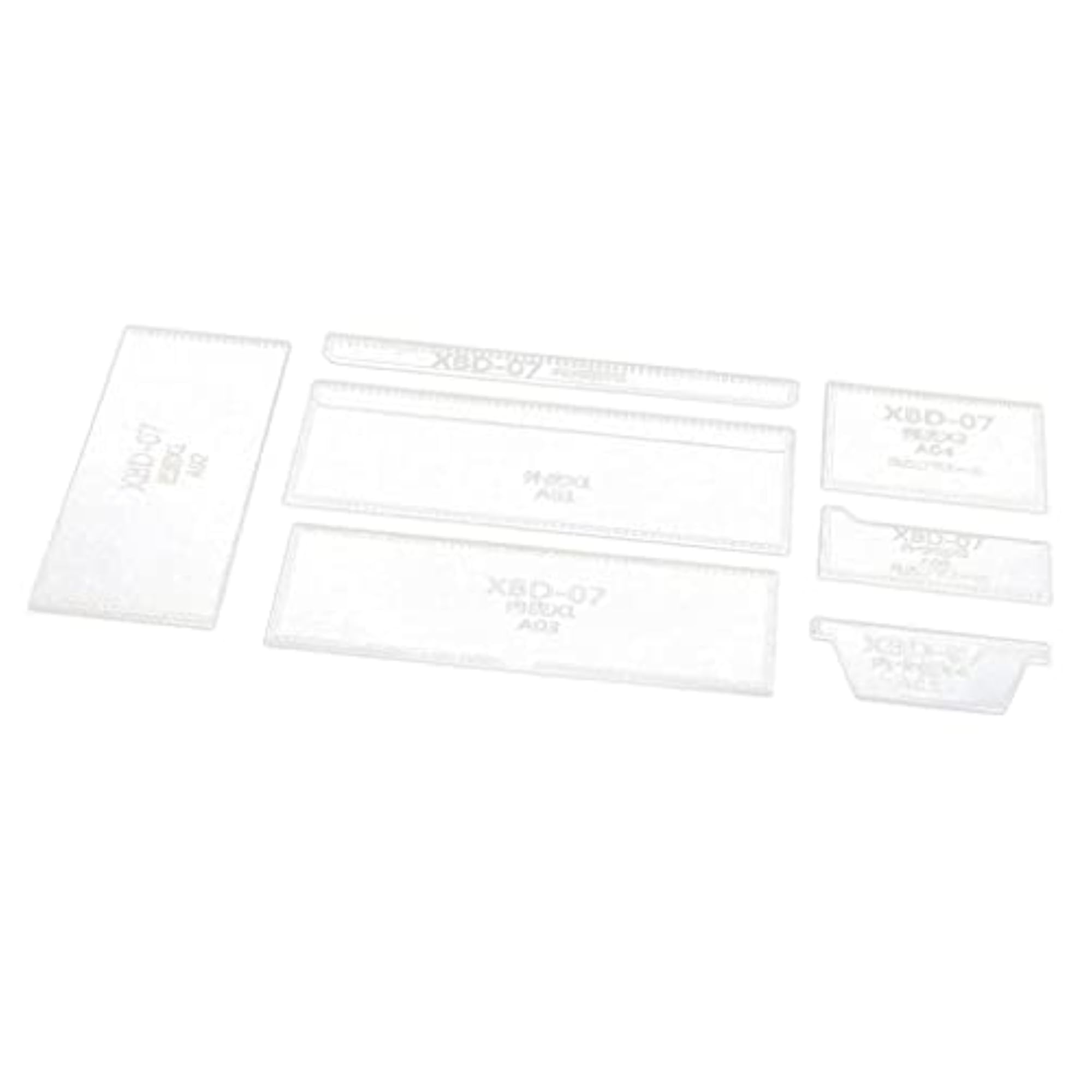 7 Pieces Acrylic Purse Wallet Pattern Template Stencil Set