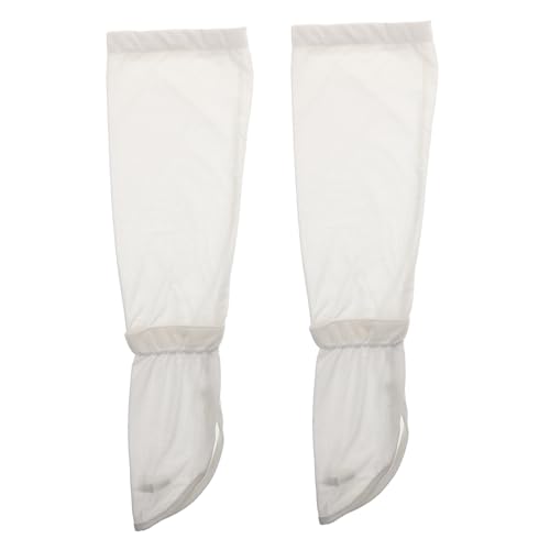 1 ペア アイスシルクスリーブ 緩い腕の袖 サイクリンググローブ 男性用UVアームスリーブ UVカット腕袖 冷却 日焼け防止スポーツスリーブ 滑り止めアームスリーブ アクリル 白い ORFOFE