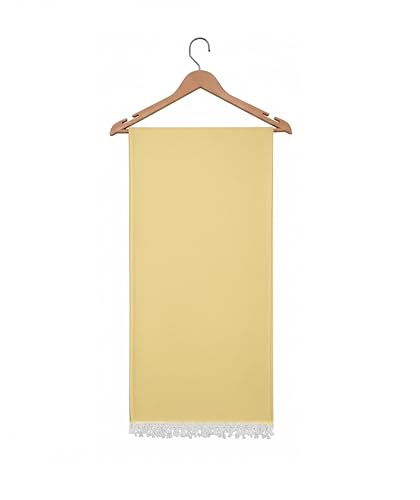 Image of Bhagalpuri Soft Dull Cotton Single Chadar | Single Thread Lightweight Odhne Wali Chadar | Top Sheet for Sleeping Summer (Lemon)