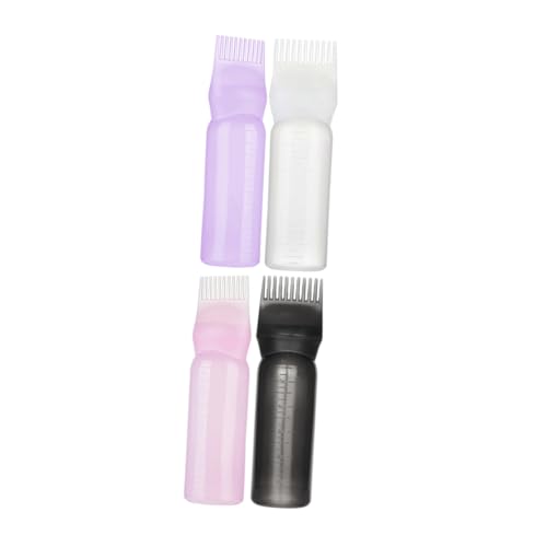 SOESFOUFU 4piezas Botellas Para Teñir El Cabello Con Aplicadores De Peine Botellas De Aplicación Para Salones De Belleza y Peluquerías