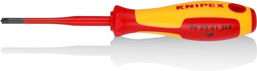 KNIPEX Wkrętak (Slim) do śrub z gniazdem PlusMinus Pozidriv rękojeść dwukomponentowa izolowana wg VDE 187 mm, 98 25 01 SLS