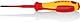 KNIPEX Schraubendreher (Slim) PlusMinus Pozidriv isolierender Mehrkomponenten-Griff, VDE-geprüft brüniert 187 mm, 98 25 01 SLS