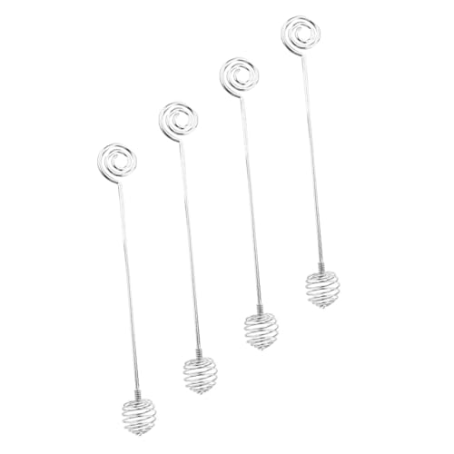 GALPADA 4pezzi Bastoncini in Acciaio per Mescolare Sciroppo e Latte in Polvere Inclusi per Melassa e Marmellate Viscose