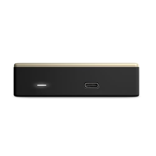 Image of Western Digital WD 2TB My Passport Ultra Portable Hard Disk Metal Drive, USB-C & USB 3.1 with Automatic Backup,Password Protection, Compatible with Windows&Mac, External HDD-Gold
