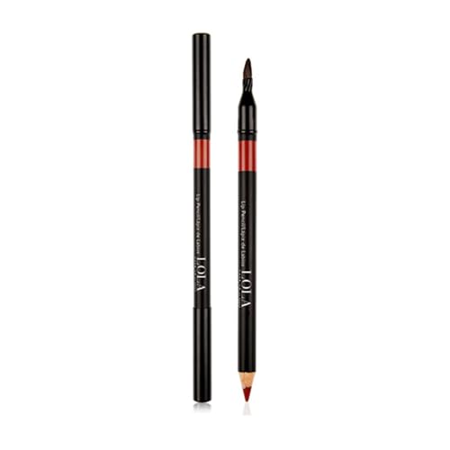 LOLA Make Up by Perse Lip Pencil – Smooth Precision Lip Liner with Jojoba Oil – Defines, Conditions & Prevents Feathering – Built-In Lip Brush – Paraben-Free, Cruelty-Free – [004-Berry]