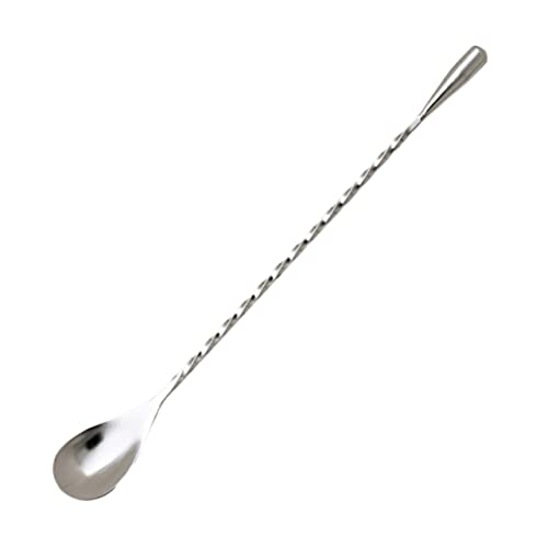 STOBAZA 3piezas Cucharas para Bar De Acero Inoxidable Mezcladoras Espirales Mango Agitadores Resistentes para Cócteles Café Té y Helados Hogar o Bar