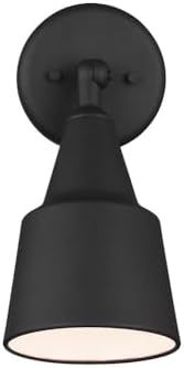 Generation Lighting 8560701-12 Outdoor Flood Light Adjustable Swivel Aluminum Flood Light, 1-Light 120 Watt, 12" H x 6" W, Black