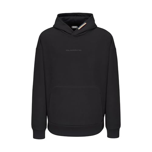 Sweat à capuche Audi Quattro Pulse noir idéal pour les sorties fraîches