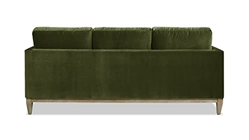 Jennifer Taylor Home Abigail 84" Modern Farmhouse Sofa, Olive Green Performance Velvet #TOP2
