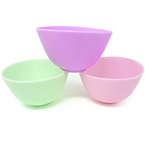 Honbay 4Pcs Silicone Mixing Bowls Prep And Serve Bowls For Mixing Facial Mask Or Holding Ingredient  thumb #3