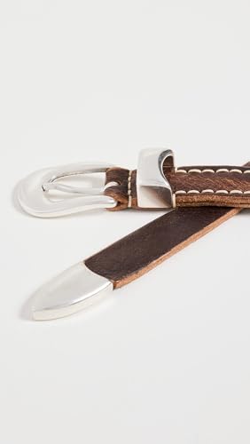 Men's Leather Belt, Brown Leather, 904
