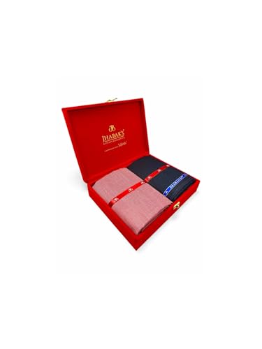 Image of JHABAK'S Unstitched Cotton Blend Solid Shirt & Trouser Fabric - 2.25 m Shirt Cloth - 1.20 m Pant Piece
