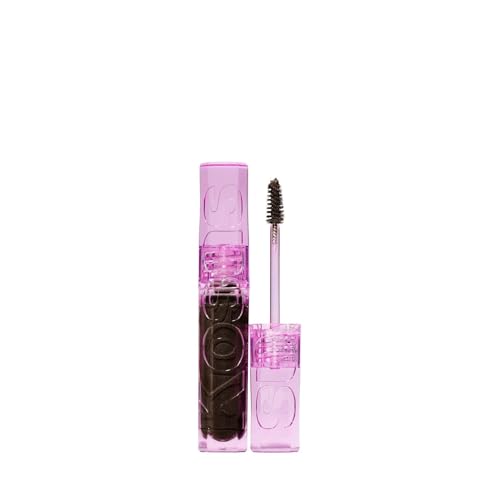 Kosas Air Brow Tinted Eyebrow Gel Volumizing Brow Gel with Flexible Long-Lasting Hold Brown Black
