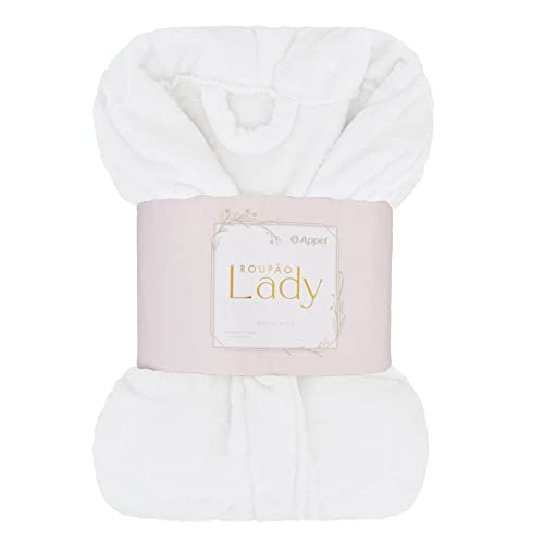 Roupão Microfibra Flannel Lady Adulto - Appel - Off White