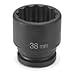 GRY-3136M Standard Length Impact Socket - 0.75 in. Drive x 36 mm.