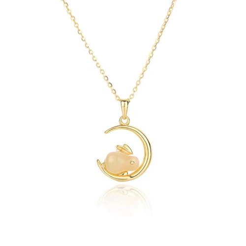Collier lapin de jade anniversaire : cadeau idéal pour elle YCQYM