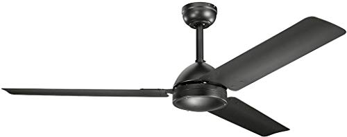 Super Brands KICHLER 330025SBK Protruding Mount, 3 Satin Black Blades Ceiling fan, Satin Black