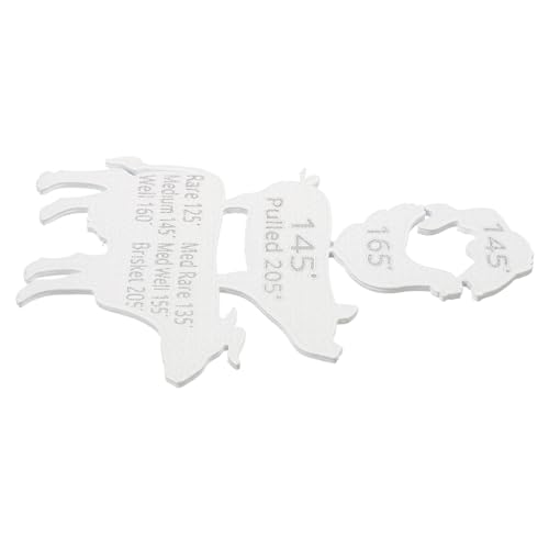 HEMOTON 1Set Animal Temperature Guide Magnet Lightweight Meat Temperature Magnet for Grilling Convenient Cooking Tool for Accurate Internal Temperature Recommendations