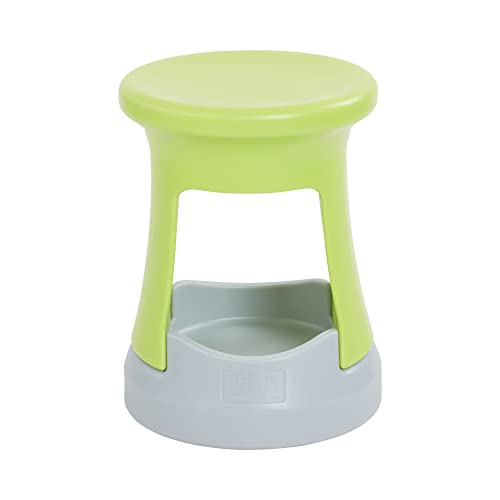 Image of ECR4Kids Active Storage Wobble Stool, 18in Seat Height, Childrens Furniture, Lime Green /Light Grey