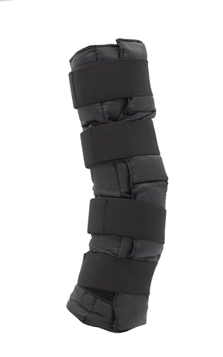PFIFF 103113 Gel-Kühlgamasche, Wiederverwendbare Gamasche, Kältekompresse, kühlt Beine, Sprunggelenke, Huf, Kältegamasche, Schwarz, Full