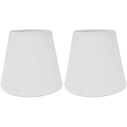 Lamparas Lagrimas Baratas Eastlion Juego de 2 pantallas de lámpara de noche E14, 10 x 16 x 14 cm, color blanco