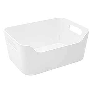 Ikea IKE-103.351.06 opbergbox Variera stapelbare kist in 24x17x10.5cm (BxDxH) met handgrepen hoogglans wit