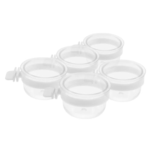 EXAOMBLE 5個鳥用 水飲み器 透明 プラスチック製 ??用 食品ボウル 吊り下
