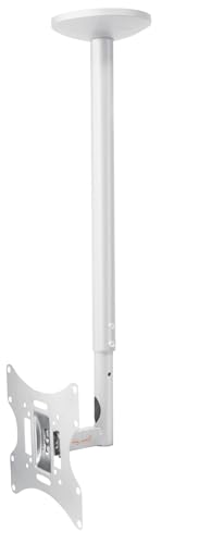 mywall HL4-2WL höhenverstellbare Deckenhalterung für Flachbildschirme, 23-42 Zoll (58-107cm), bis 30Kg weiß