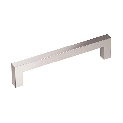 Image of Amerock Monument 5-1 /16 inch (128mm) Center-to-Center Polished Chrome Cabinet Pull - 10 Pack