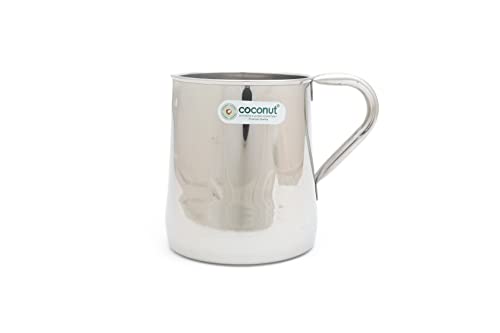 Image of Coconut Stainless Steel Plain Coffee Mug /Milk Mug /Juice Mug /Coffee Cups & Mugs - 1 Piece, Silver, 500ml