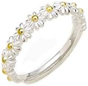 Flower Adjustable Rings for Women Daisy Ring for Girls Birthday Christmas Gifts for Duaghter Girlfriend