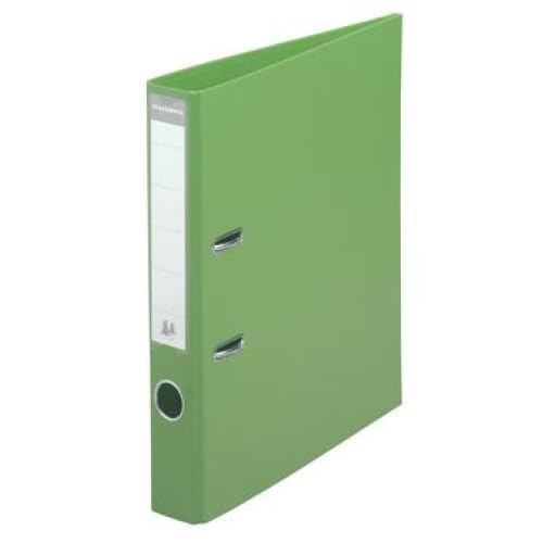 Raccoglitore a leva A4, dorso 50 mm, rivestito in PVC, colore verde anice – Set di 10