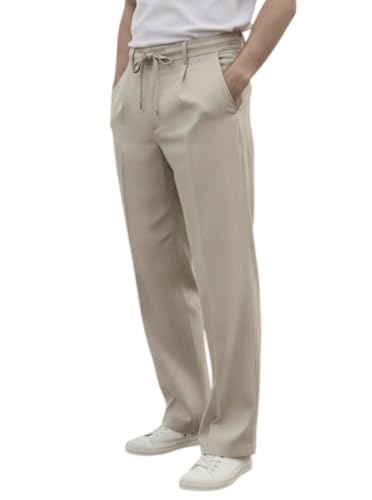 Image of Rigo Men Linen Straight Fit Korean Pants | Cotton Linen Regular Size Casual Trousers