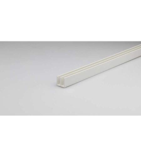 Perfiles de PVC blanco de doble U 12 x 13 x 12 x 1 mm - de 2 m.
