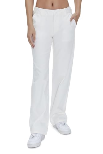 Forever 21 Women's Straight-Leg Twill Pants2
