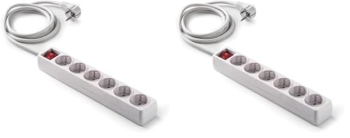 Regleta 6 tomas Famatel para solucionar enchufes bloqueados y cables cortos de 5 metros