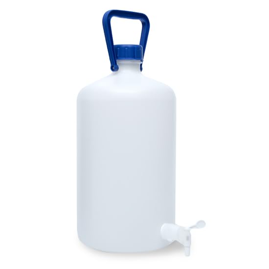 Cole-Parmer Heavy-Walled Narrow-Mouth Carboy w/Spigot and Handle, HDPE: 10L (2.5 gal)