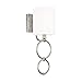 Capital Lighting 637911AS-697 Oran Coastal White Fabric Wall Sconce, 1-Light 60 Watt, 18" H x 6" W, Antique Silver