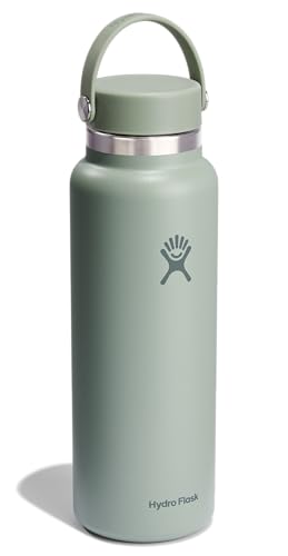 Image of Hydro Flask Water Bottle - Insulated Stainless Steel - Wide Mouth Flex Lid, Non Spill, Leakproof and Refillable in 40 Oz